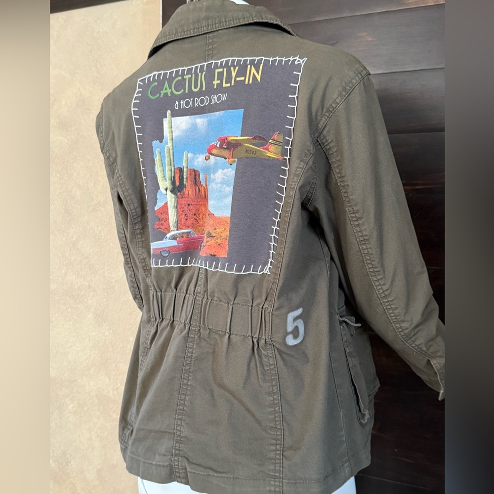 Cactus Fly Green Flight Zip Up Univesal Thread Jacket Hot Rod Southwestern Style